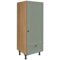 GERÄTEUMBAUSCHRANK 60/168/58 cm  in Grün  - Eichefarben/Schwarz, MODERN, Holzwerkstoff/Metall (60/168/58cm) - Nobilia