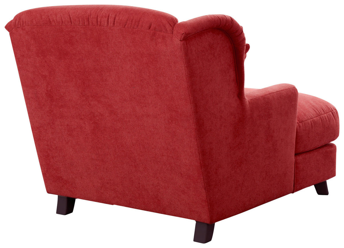 XXL-SESSEL in Rot  - Dunkelbraun/Rot, Modern, Holzwerkstoff/Textil (109/104/145cm) - Sit & More