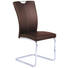 SCHWINGSTUHL-SET Lederlook Braun, Chromfarben - Chromfarben/Beige, Design, Textil/Metall (41/95/58cm) - Xora