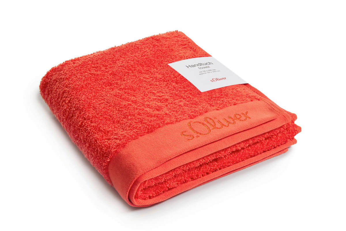 HANDTUCH s.Oliver Rot  - Rot, Trend, Textil (50/100cm) - S. Oliver