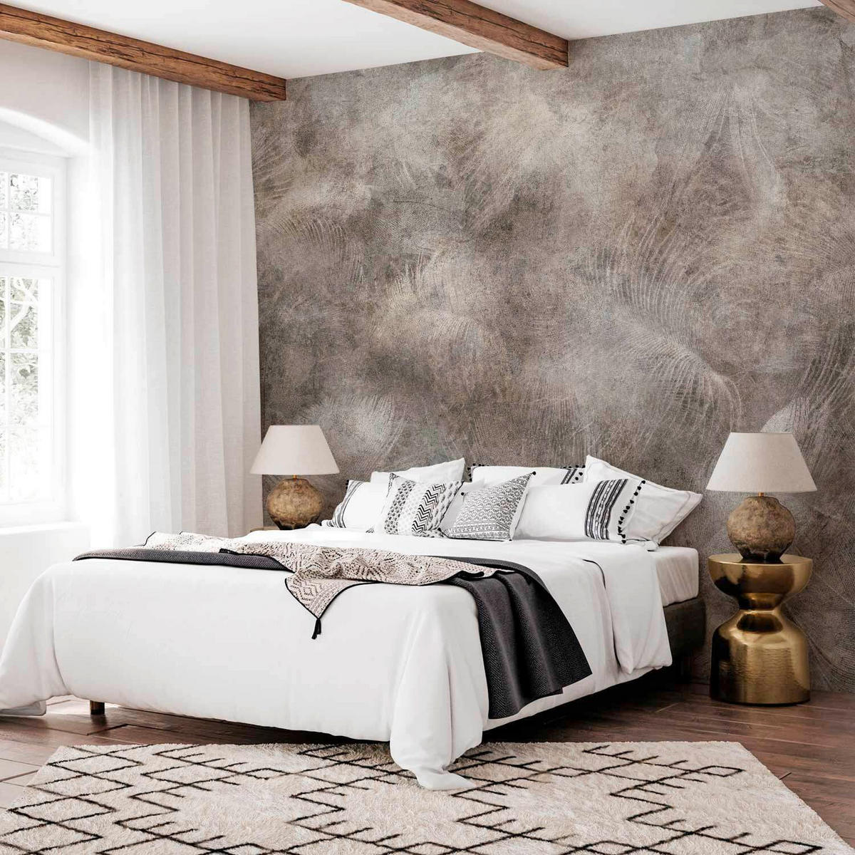 FOTOTAPETE  - Grauweiß/Cappuccino, LIFESTYLE, Textil (100/70cm) - artgeist