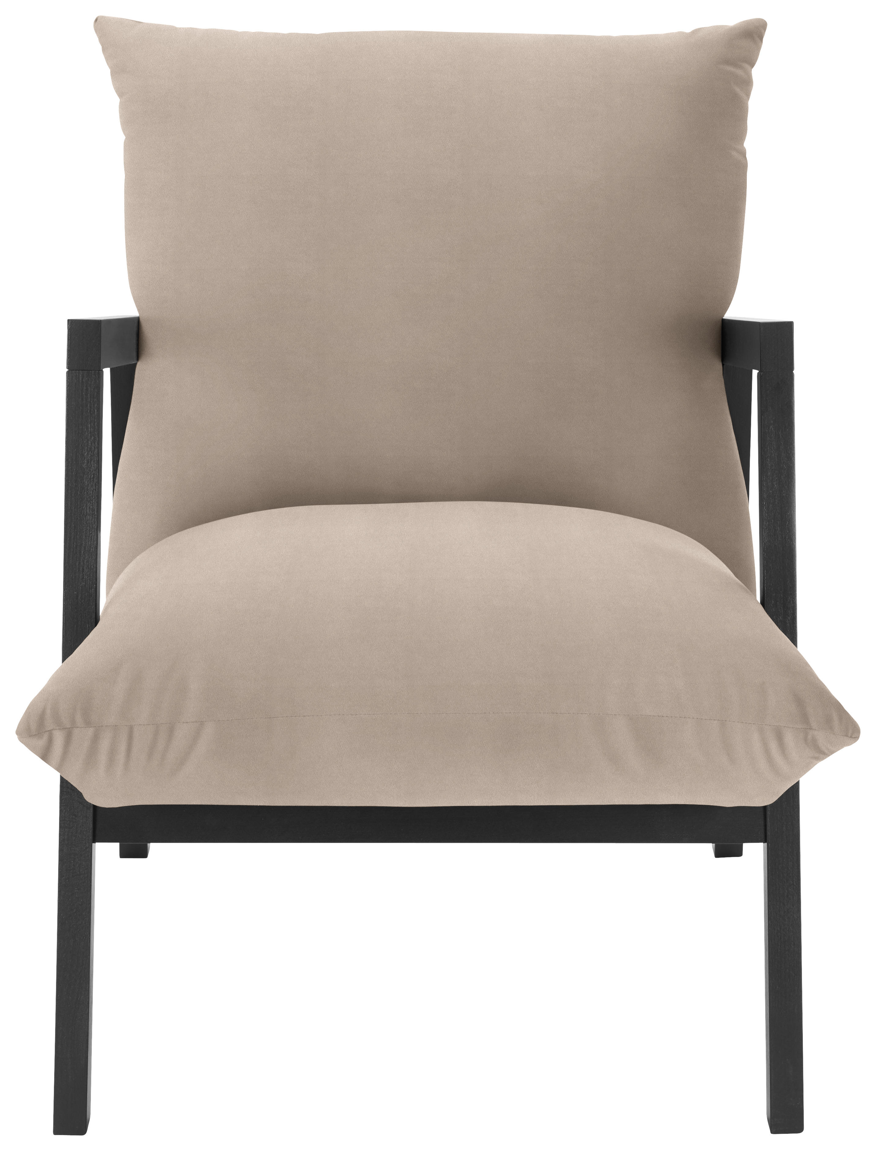 SESSEL Mikrofaser Beige    - Wengefarben/Beige, Design, Holz/Textil (63/76/80cm) - Carryhome