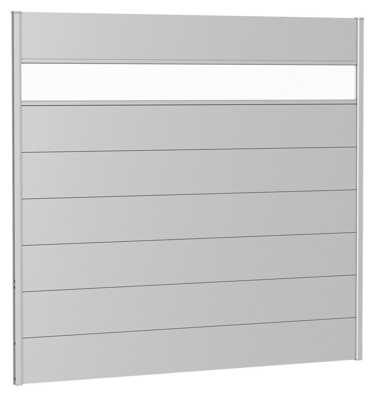 SICHTSCHUTZ - Silberfarben, Basics, Kunststoff/Metall (194/182/4,4cm) - Biohort