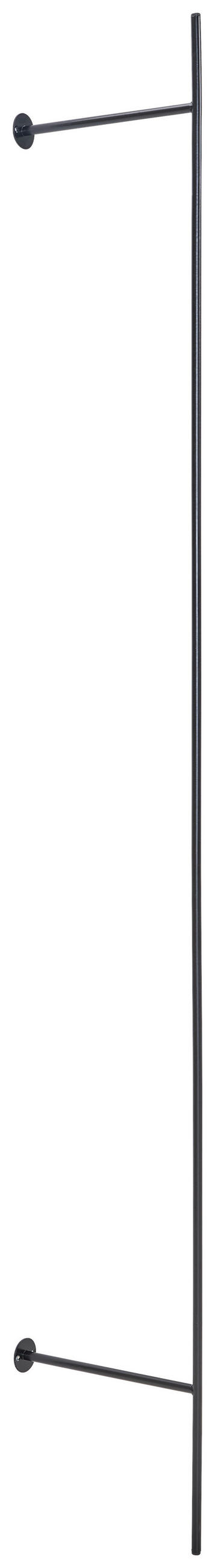 Livetastic Kleiderständer Garderobenstange 190 Schwarz 4.5x190x28 cm