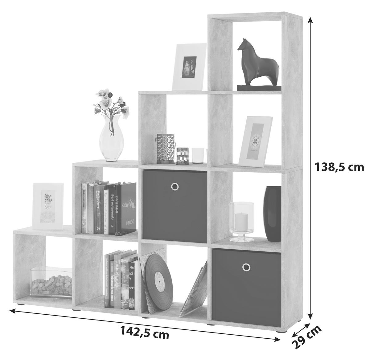 RAUMTEILER - Eichefarben/Schwarz, KONVENTIONELL, Holzwerkstoff/Kunststoff (142,5/138,5/29cm) - MID.YOU
