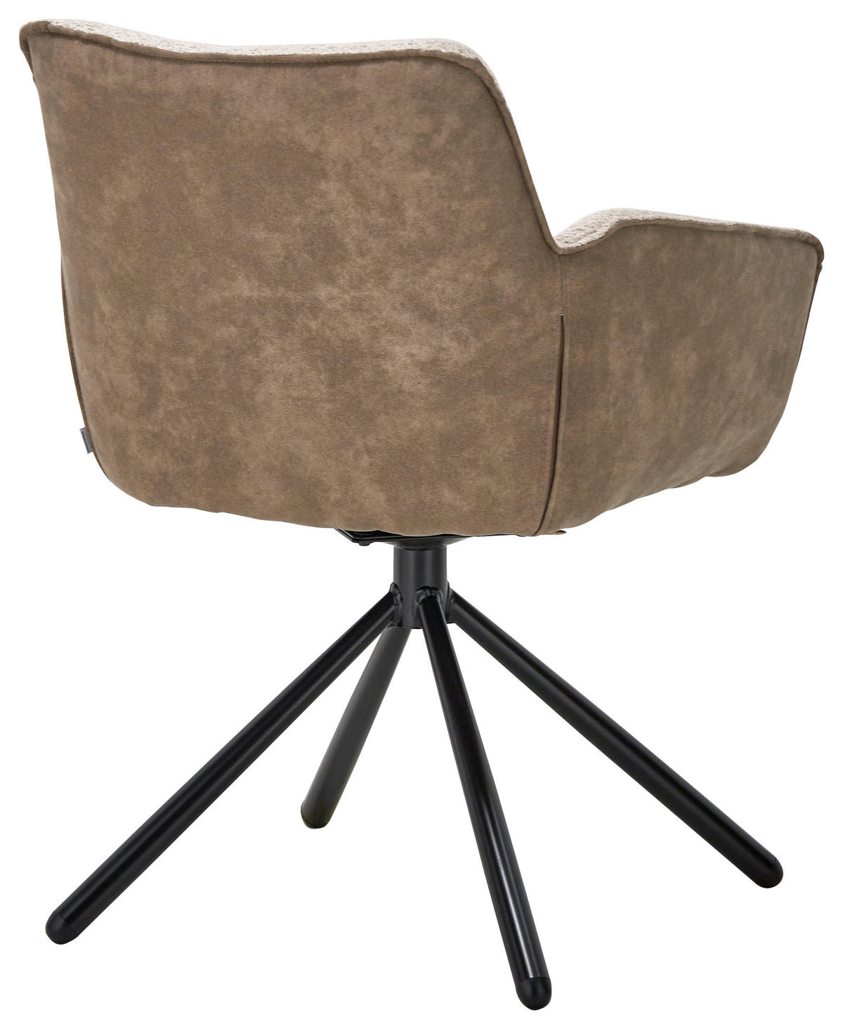 ARMLEHNSTUHL  in Eisen Chenille, Mikrofaser  - Taupe/Schwarz, Design, Textil/Metall (60/84/65cm) - SetOne by Musterring