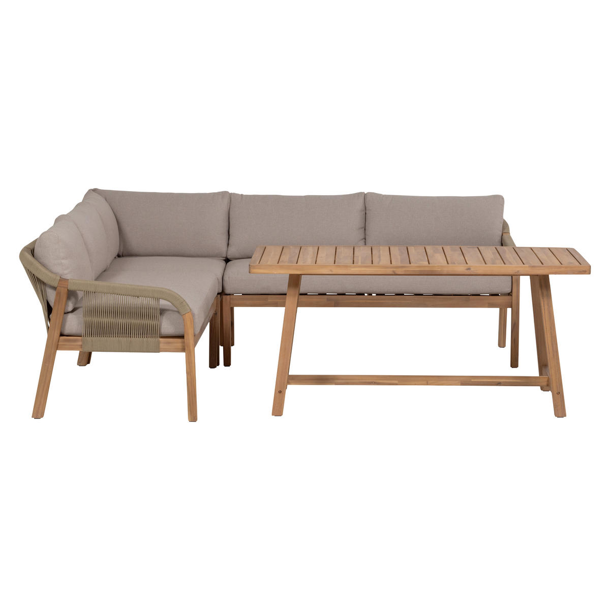 DINING-LOUNGESET  - Naturfarben, MODERN, Holz/Textil (81/151cm) - Livetastic