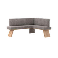 ECKBANK 185/150 cm Webstoff Grau   - Eichefarben/Grau, KONVENTIONELL, Textil (185/150cm) - Livetastic