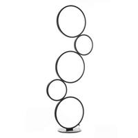 LED-STEHLEUCHTE 5045 RINGS 60/60/116 cm   - Titanfarben/Schwarz, Design, Kunststoff/Metall (60/60/116cm)