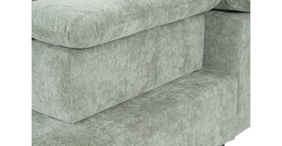 ECKSOFA Mintgrün Chenille Kopfteilverstellung, Sitztiefenverstellung  - Schwarz/Mintgrün, Design, Textil/Metall (307/243cm) - Xora