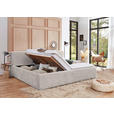 POLSTERBETT Bettkasten, Lattenroste Creme 180/200 cm  - Birkefarben/Buchefarben, Design, Holz/Textil (180/200cm) - Xora