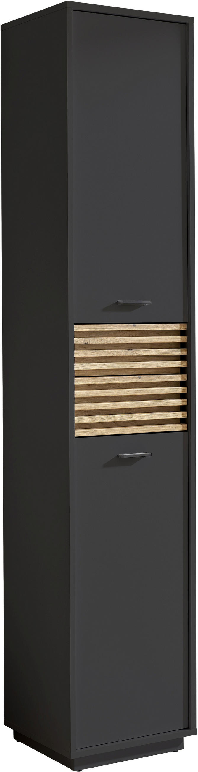 HOCHSCHRANK 38/191/35 cm  - Eichefarben/Anthrazit, KONVENTIONELL, Holzwerkstoff/Kunststoff (38/191/35cm) - home24