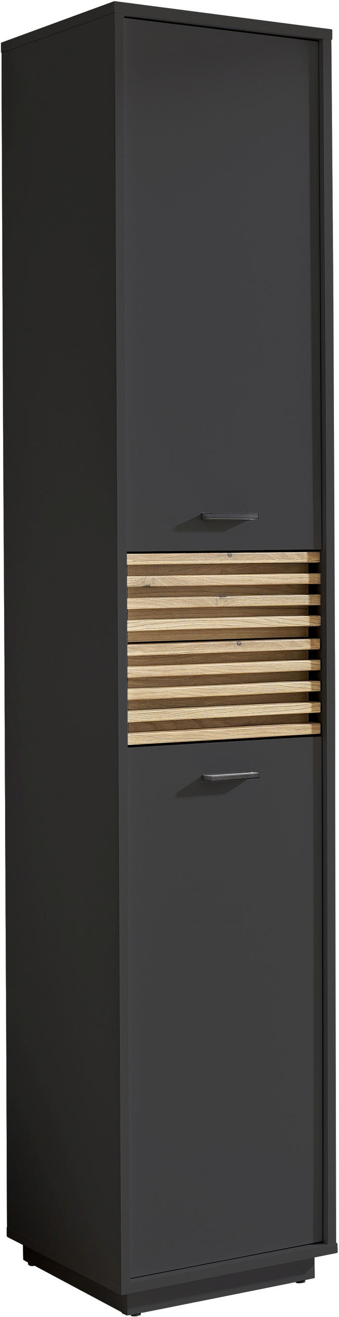 HOCHSCHRANK 38/191/35 cm  - Eichefarben/Anthrazit, KONVENTIONELL, Holzwerkstoff/Kunststoff (38/191/35cm) - home24