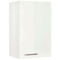 KÜCHENOBERSCHRANK 45/72/35 cm  in Weiß Hochglanz  - Edelstahlfarben/Weiß Hochglanz, MODERN, Holzwerkstoff (45/72/35cm) - Nobilia