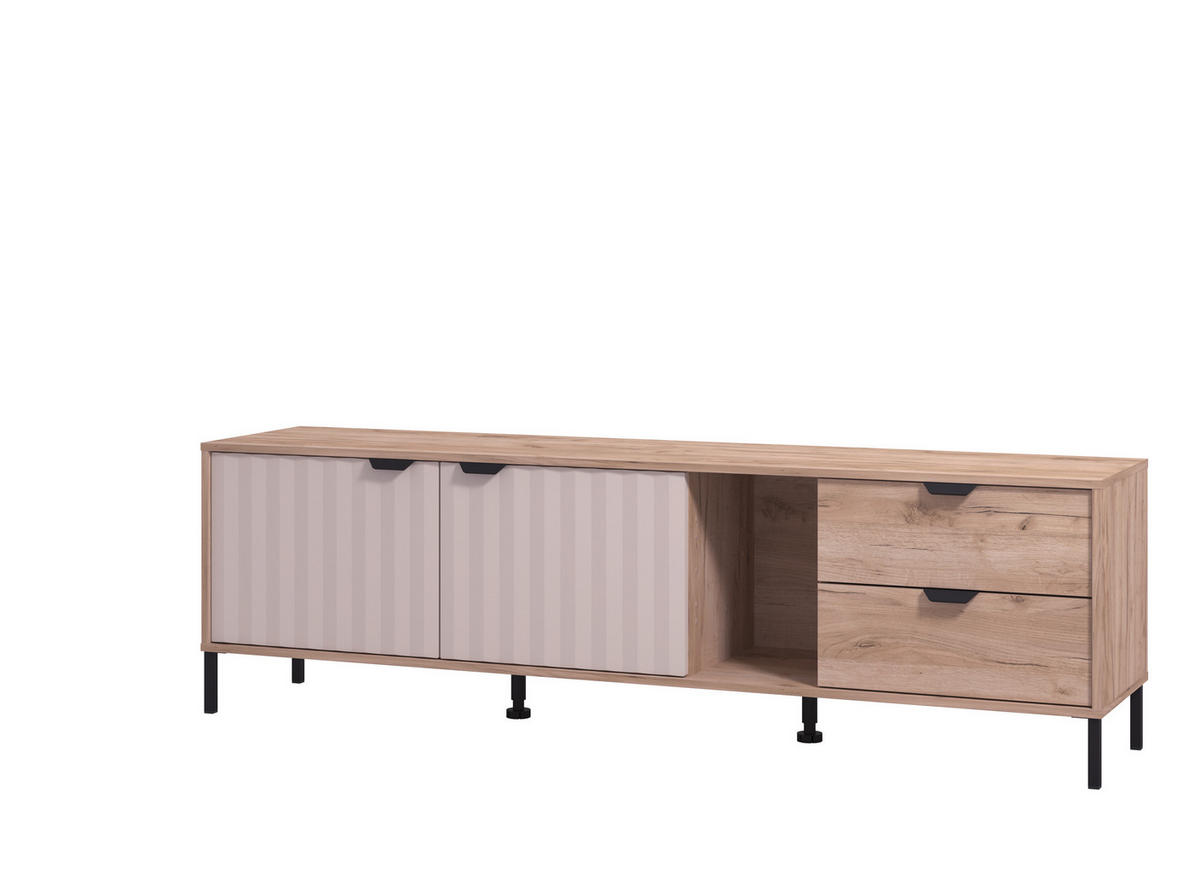 TV-ELEM 183/54/40 cm  - szürke tölgy/kasmír, Basics, faalapú anyag (183/54/40cm) - Hom`in