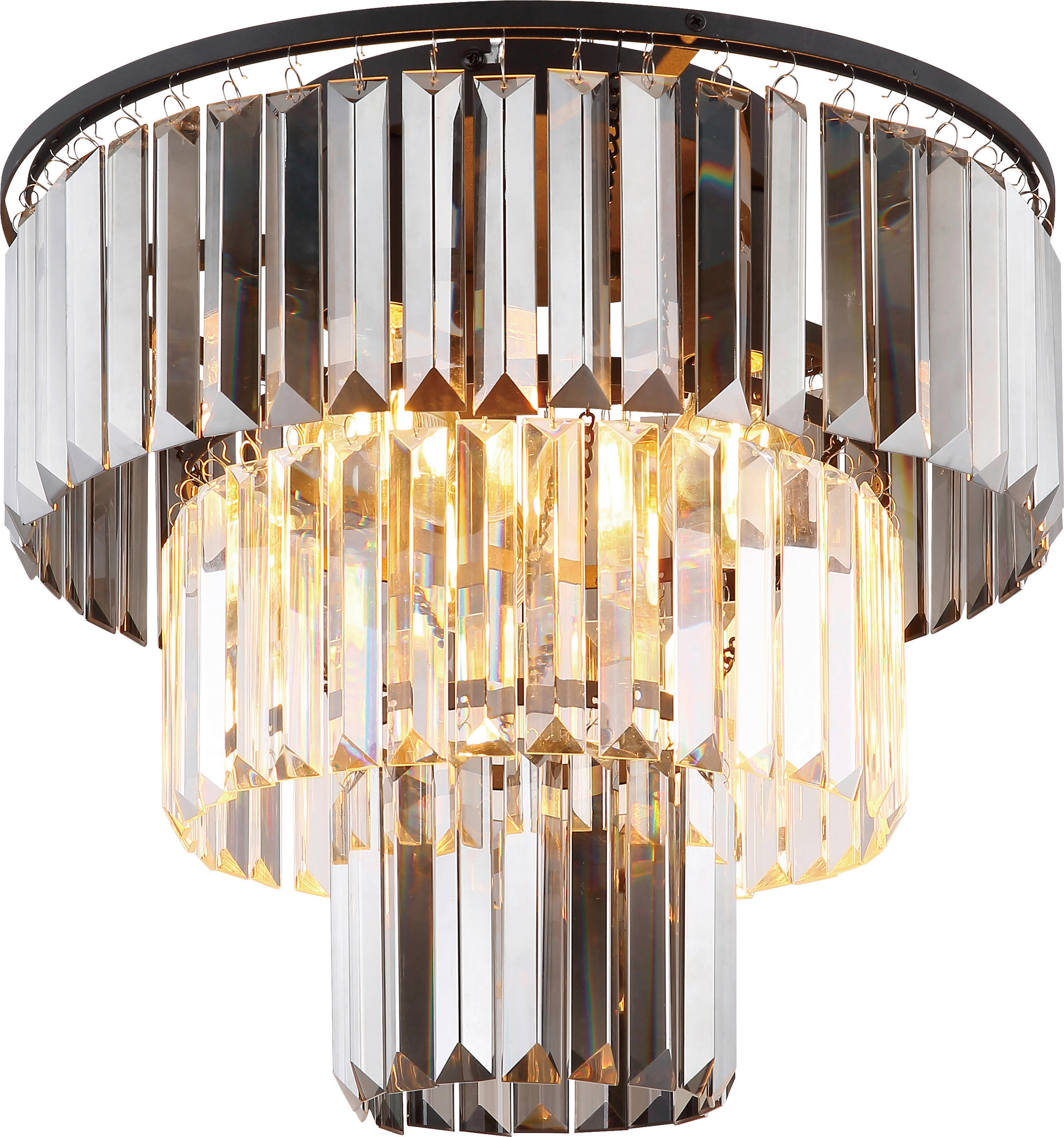 DECKENLEUCHTE  40/33 cm    - Chromfarben/Schwarz, MODERN, Kunststoff/Metall (40/33cm)