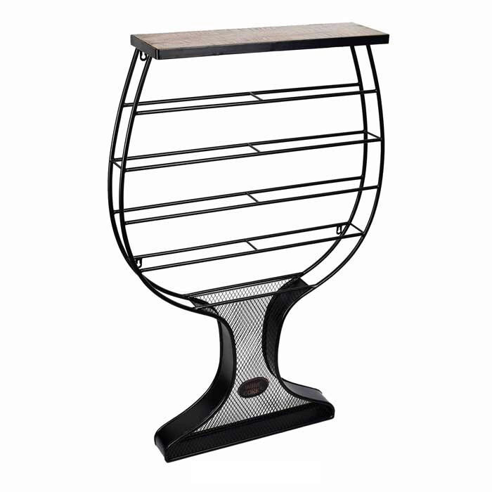 ETAJERĂ PENTRU STICLE DE VIN 67/16/104 cm  - Basics (67/16/104cm)