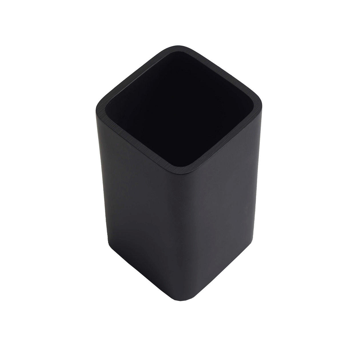 ZAHNBÜRSTENHALTER KHANA  - Schwarz, Basics, Stein (6.5/6.5/11.6cm) - Aquanova