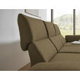 ECKSOFA  in Flachgewebe Khaki  255-365/175-224 cm  - Khaki/Schwarz, Design, Textil/Metall (255-365/175-224cm) - Dieter Knoll