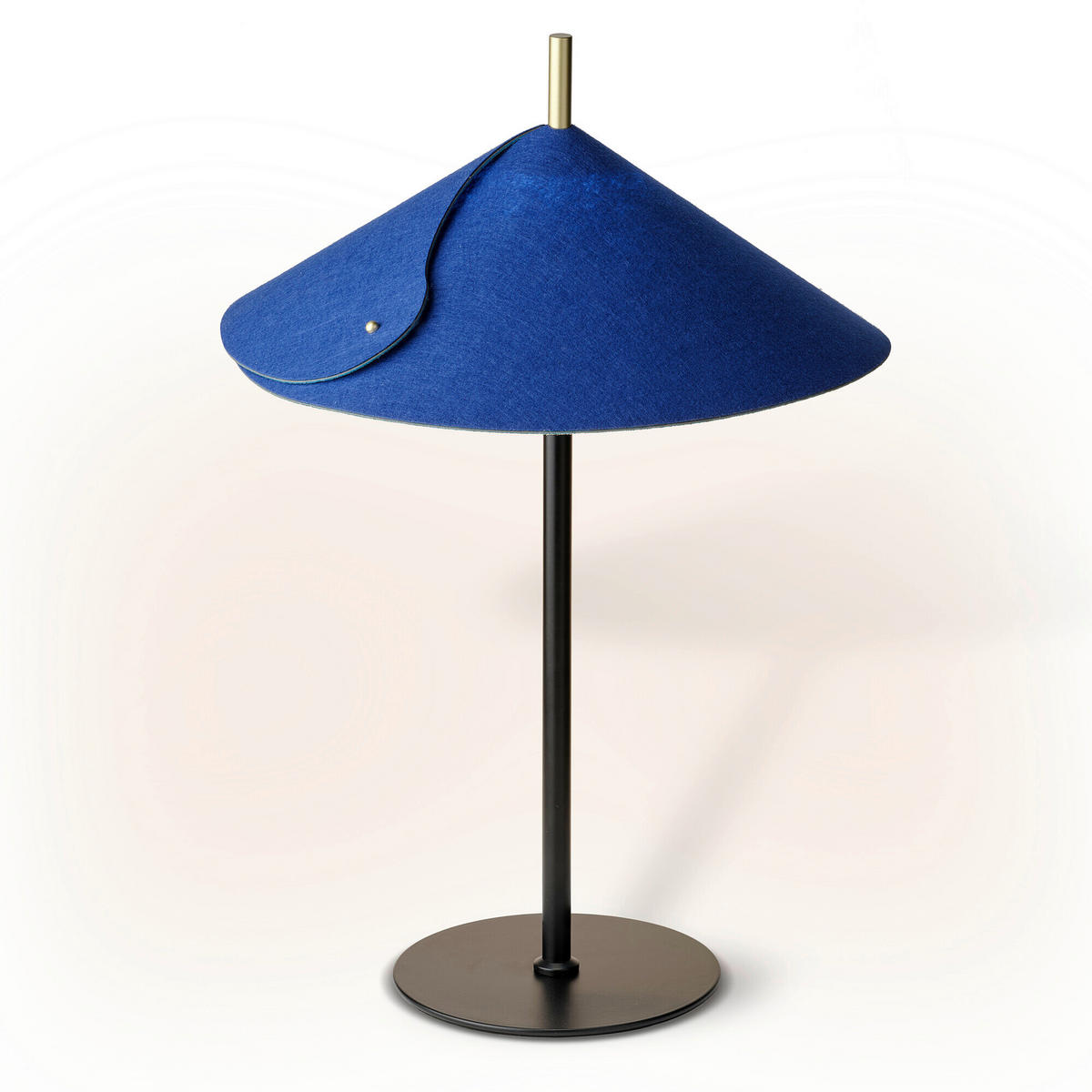 TISCHLEUCHTE 35/52 cm   - Blau, Basics, Glas/Textil (35/52cm) - Osram