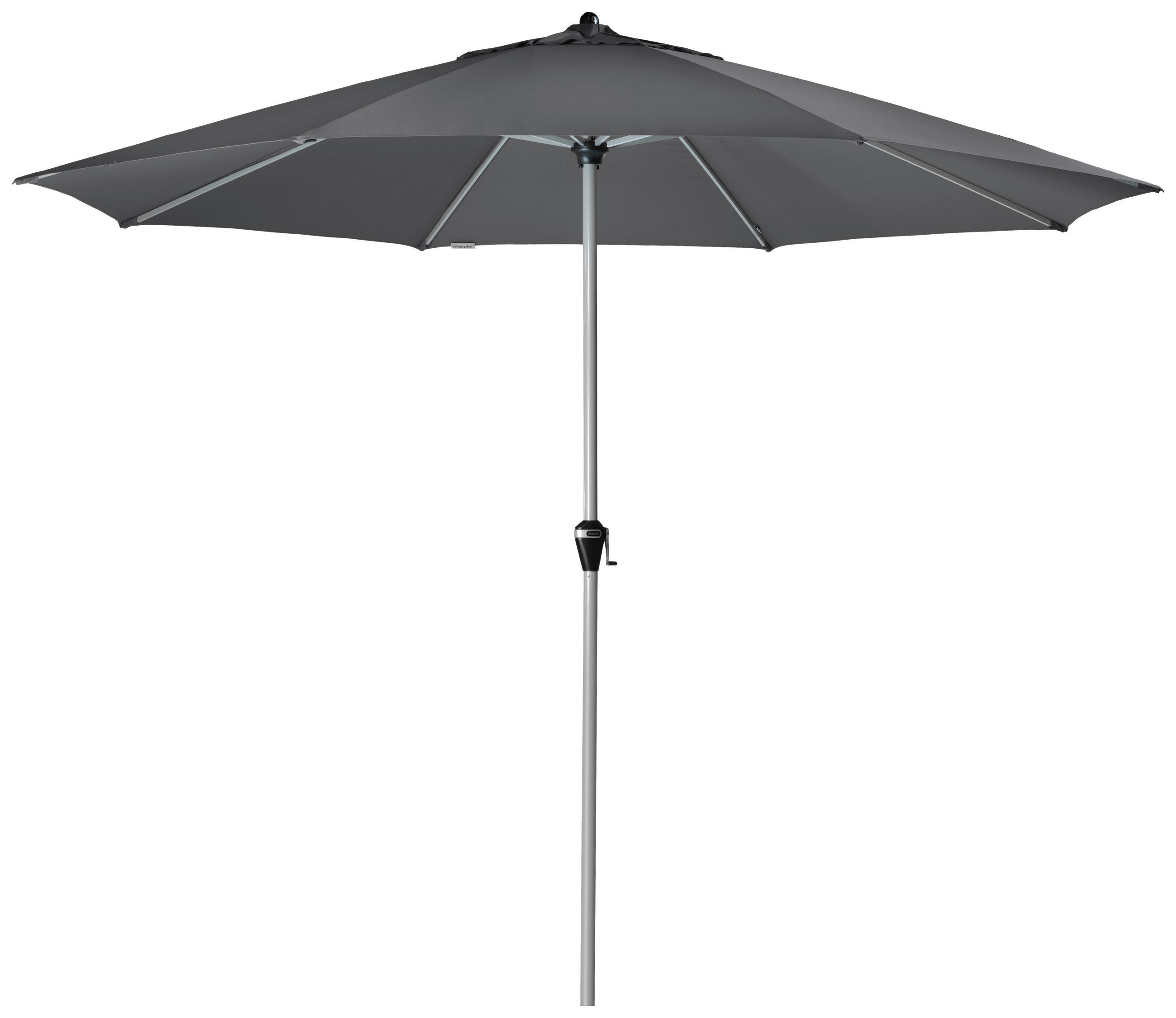 SONNENSCHIRM 380 cm Anthrazit  - Anthrazit/Silberfarben, Basics, Textil/Metall (380cm) - Doppler