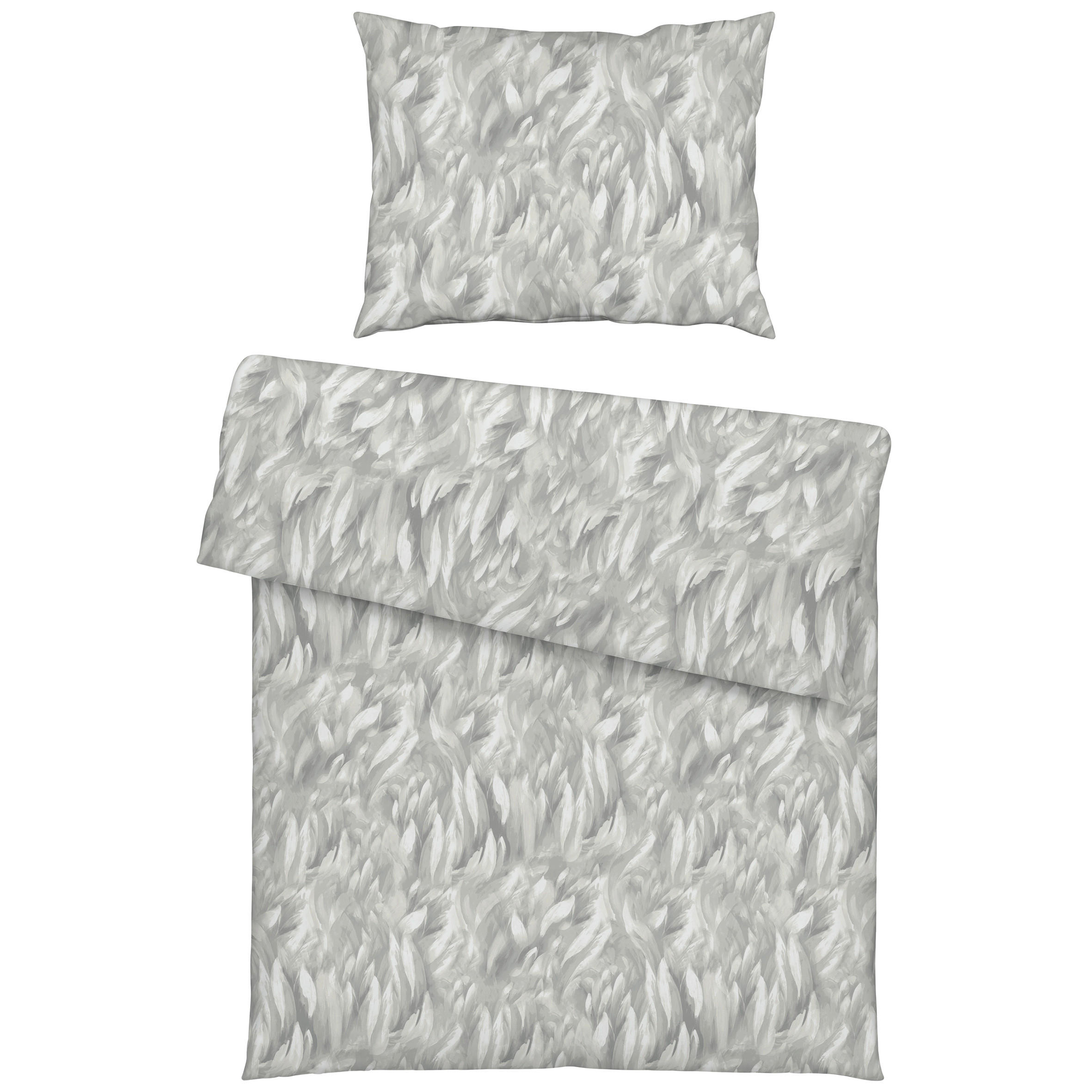 BETTWÄSCHE 2-teilig Atelier Interlock-Jersey 140/200 cm  - Grau, Basics, Textil (140/200cm) - Estella
