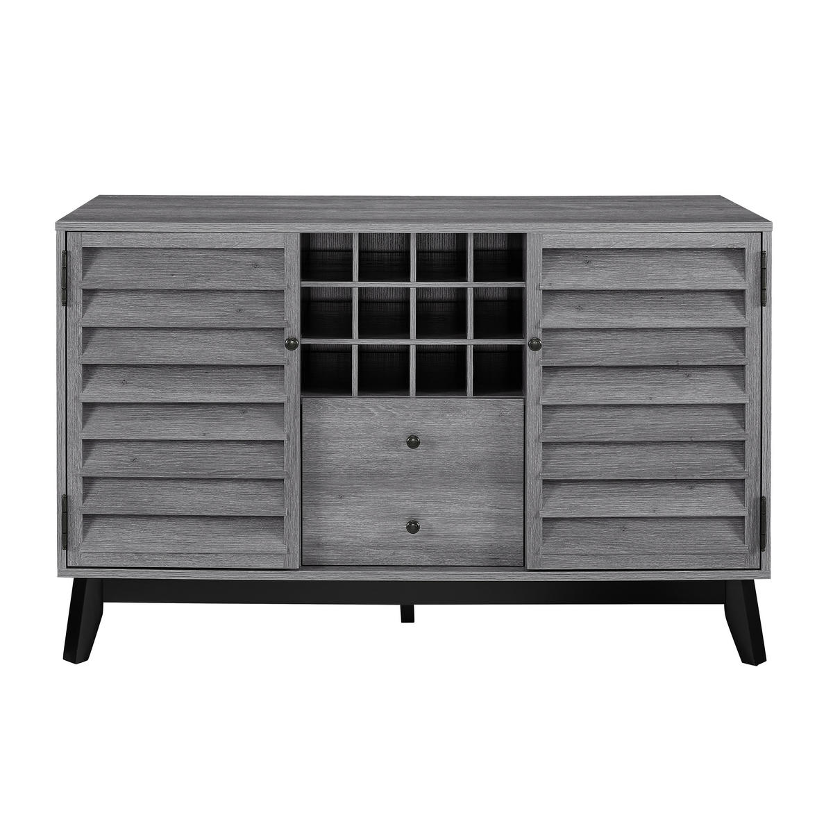 WEINREGAL 120/76/48 cm  - Eichefarben/Eiche grau, Design, Holzwerkstoff/Metall (120/76/48cm) - MID.YOU