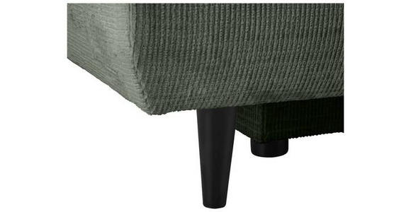 SCHLAFSOFA mit Liegefunktion, Rücken echt Chenille Dunkelgrün - Dunkelgrün/Schwarz, KONVENTIONELL, Holz/Textil (212/97/105cm) - Carryhome