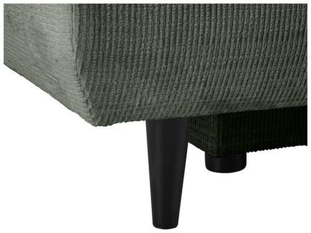 SCHLAFSOFA in Chenille Dunkelgrün  - Dunkelgrün/Schwarz, Konventionell, Holz/Textil (212/97/105cm) - MID.YOU