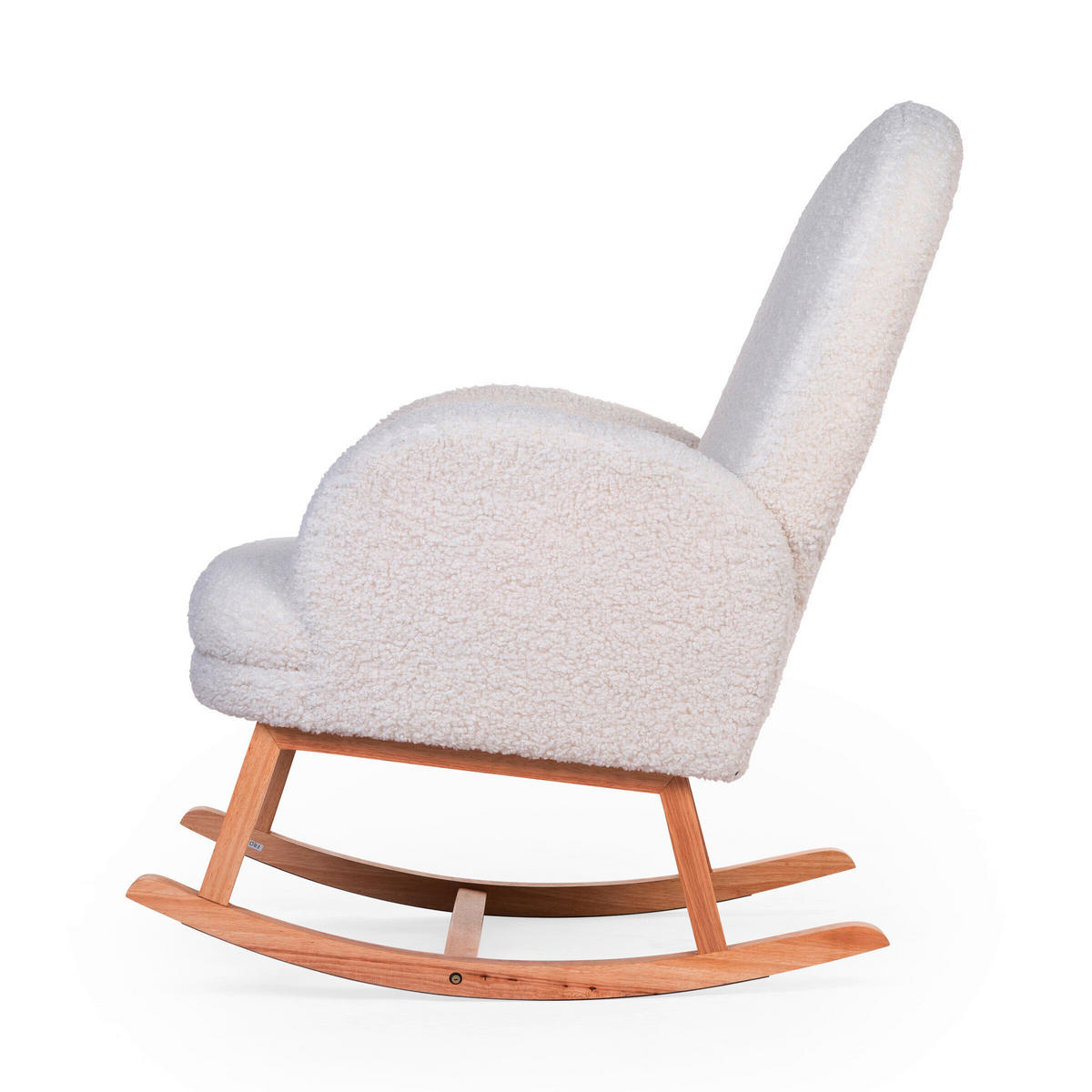SCHAUKELSTUHL in Teddystoff Weiß  - Weiß, Basics, Holz/Textil (71/86/97,5cm) - Childhome