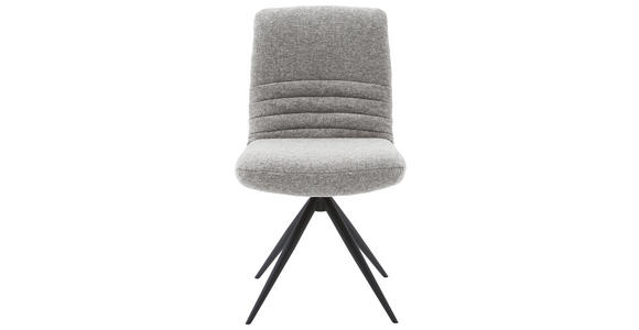 STUHL - Hellgrau/Schwarz, Design, Textil/Metall (50/93/69cm) - Dieter Knoll