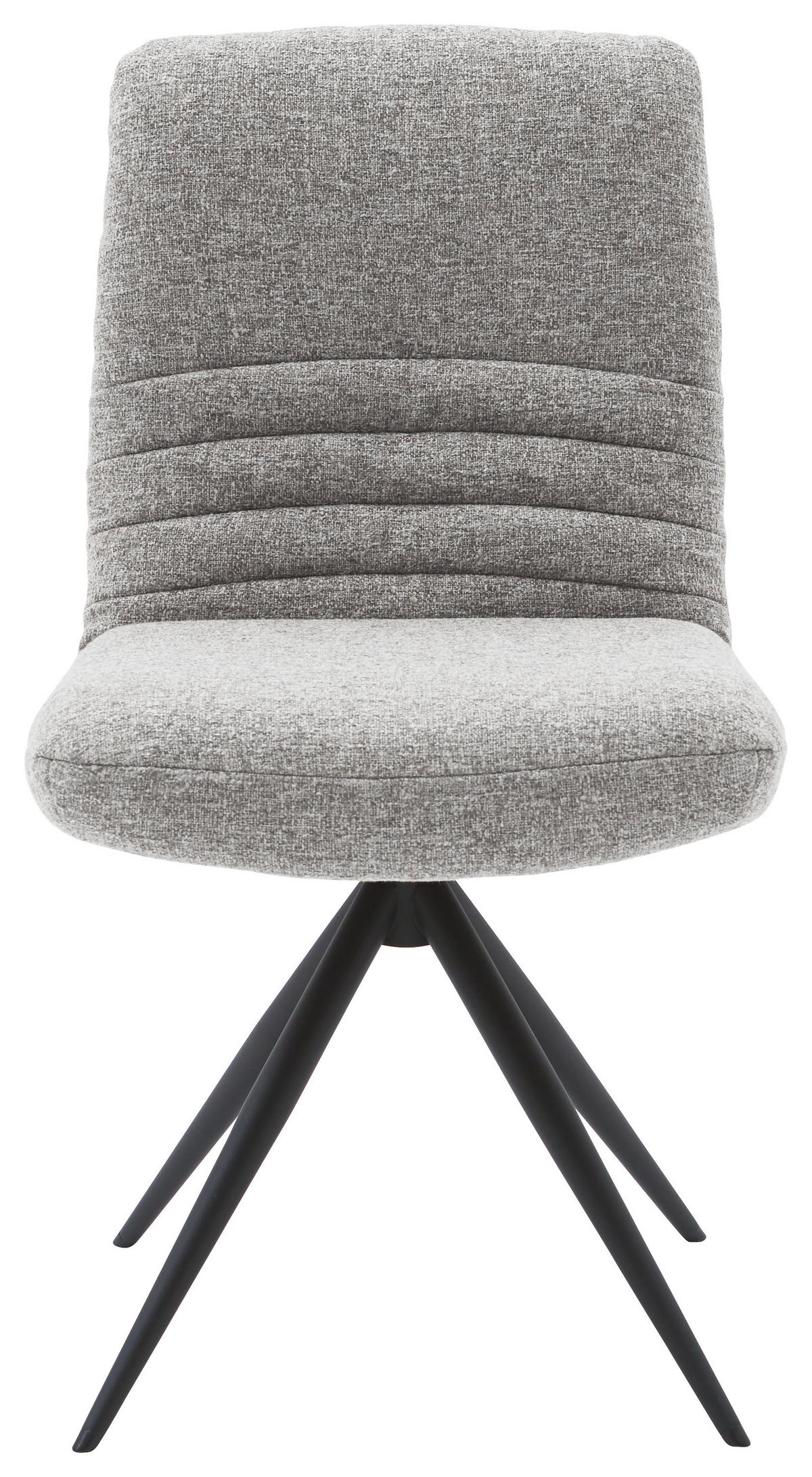 STUHL  in Stahl Flachgewebe  - Hellgrau/Schwarz, Design, Textil/Metall (50/93/69cm) - Dieter Knoll