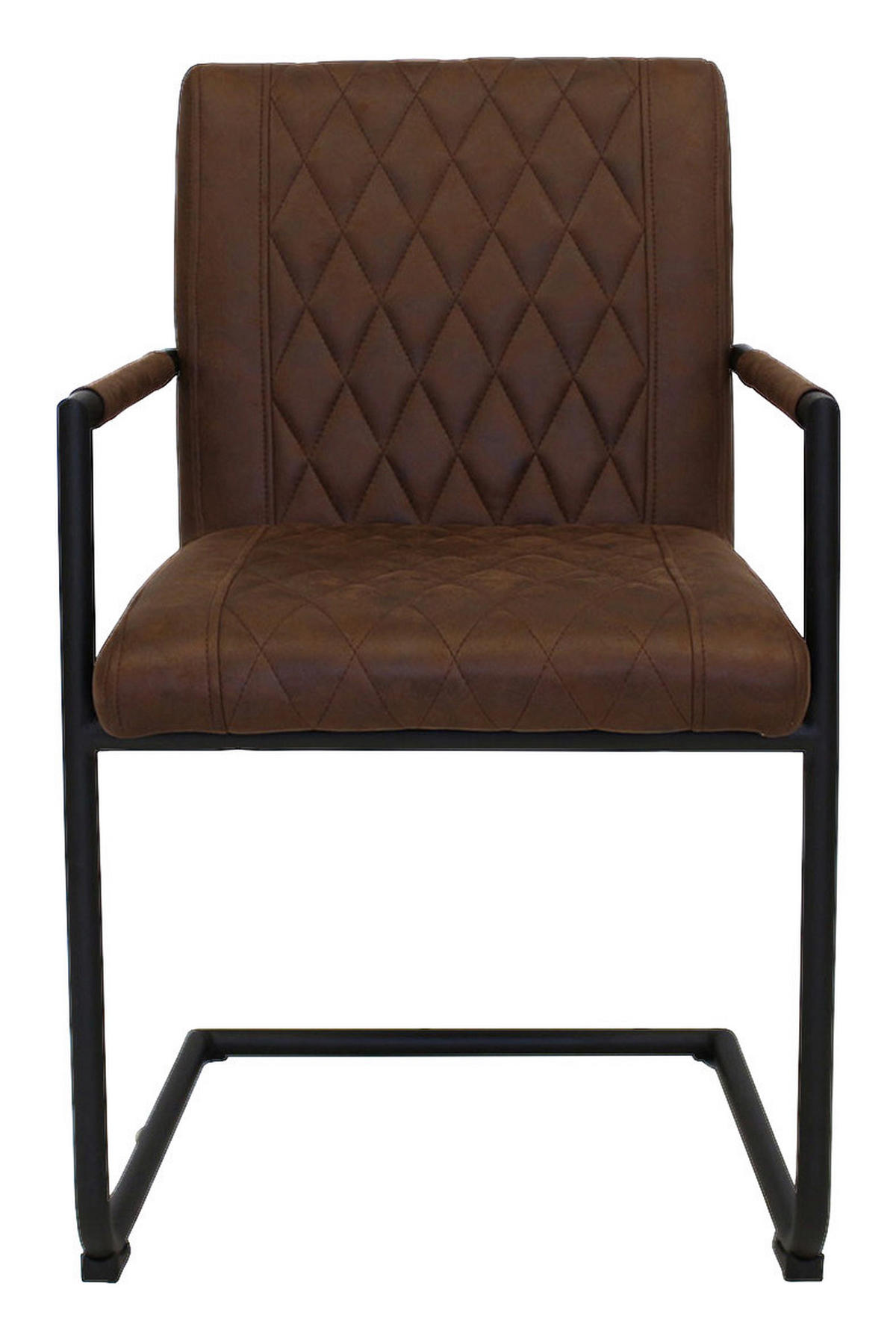 SADA STOLIČIEK S PODRÚČKAMI 2 kus - hnedá/čierna, Lifestyle, kov/textil (52/88/63cm) - MID.YOU