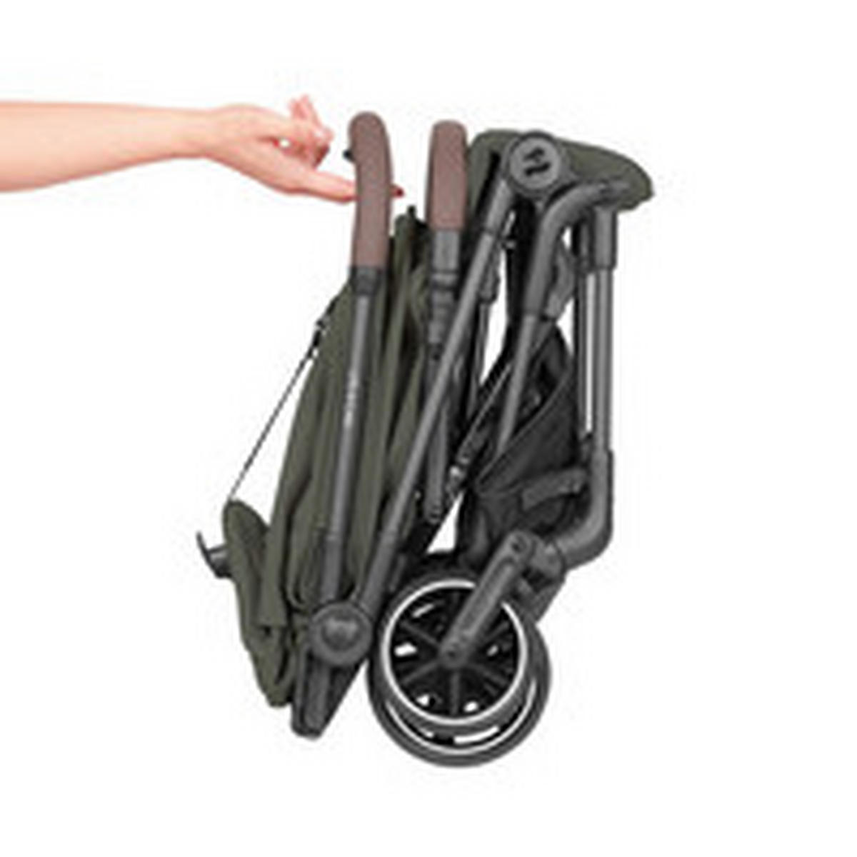BUGGY Lite N Care  - Schwarz/Olivgrün, Basics, Textil/Metall (89/43.5/100cm) - Hauck