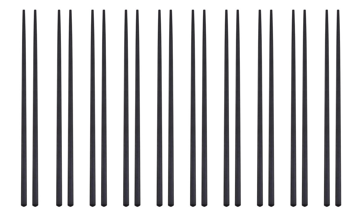 ESSSTÄBCHEN - Schwarz, Basics, Glas (24/0.8/0.8cm) - Nouvel