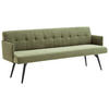 SITZBANK 206/85/69 cm Cord Hellgrün Metall  - Schwarz/Hellgrün, Design, Textil/Metall (206/85/69cm) - Johann Jakob