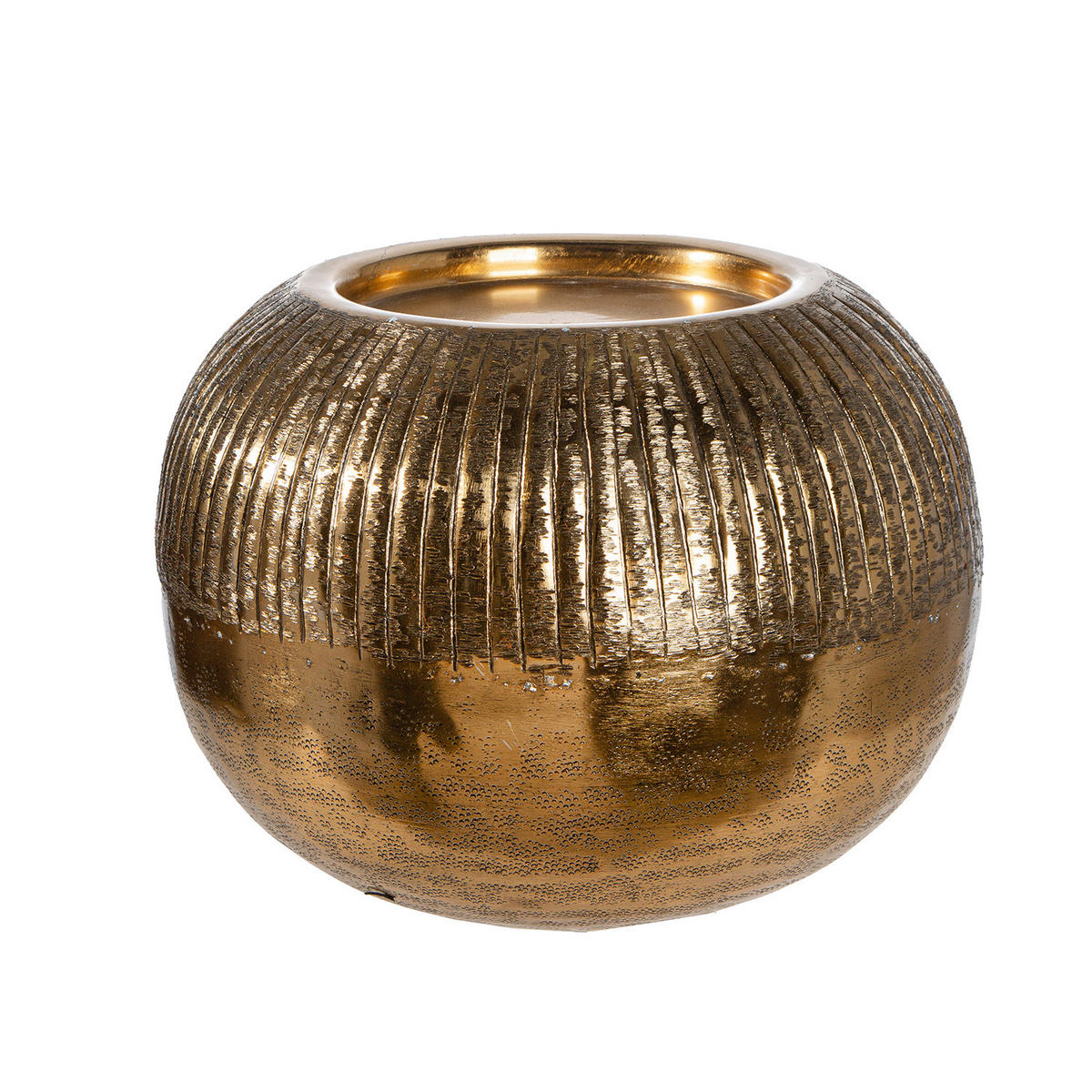 WINDLICHT - Goldfarben, Basics, Glas/Metall (25,5/45,5/25,5cm)