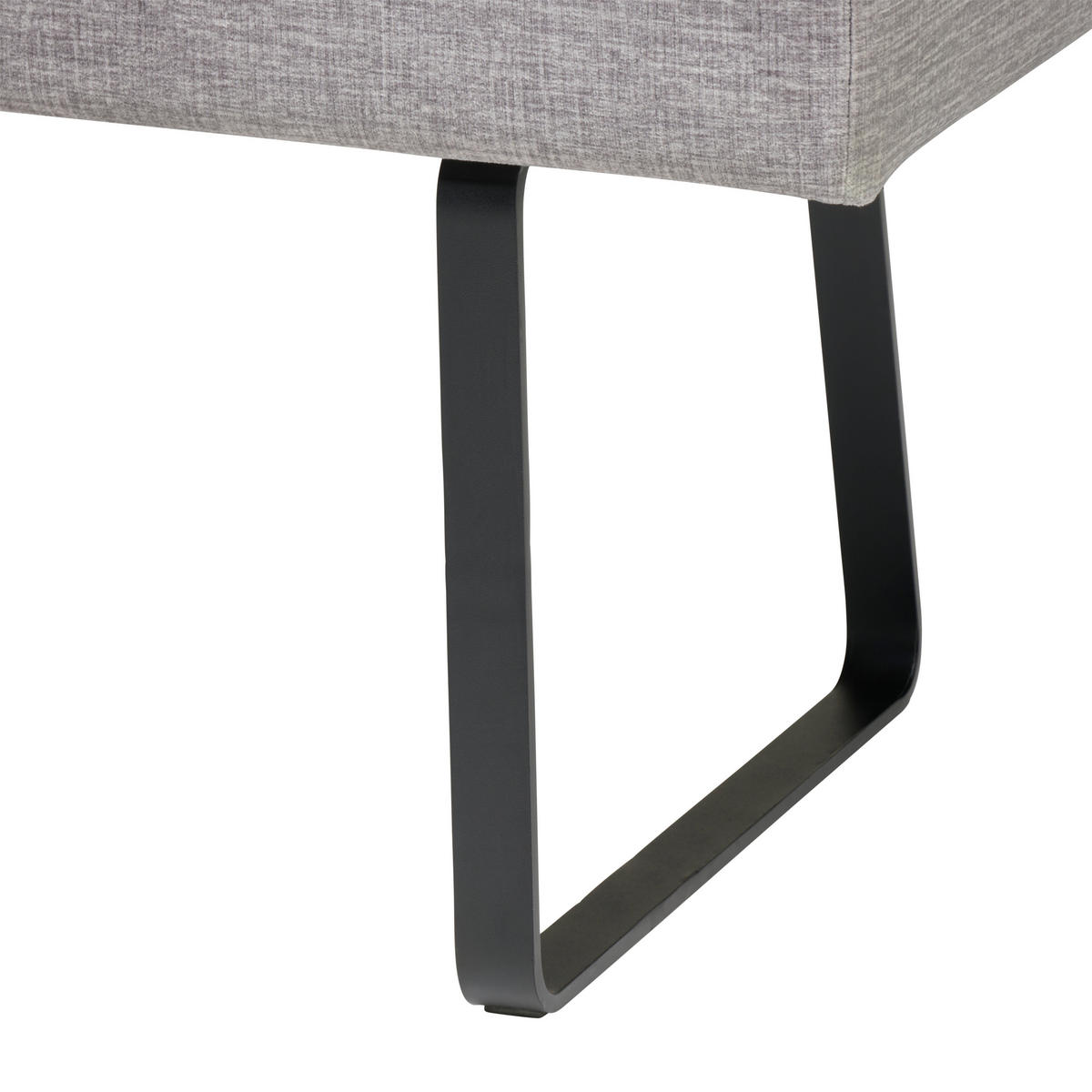 SITZBANK 140/49/47 cm Samt Dunkelgrau  - Dunkelgrau/Schwarz, KONVENTIONELL, Textil/Metall (140/49/47cm) - MID.YOU