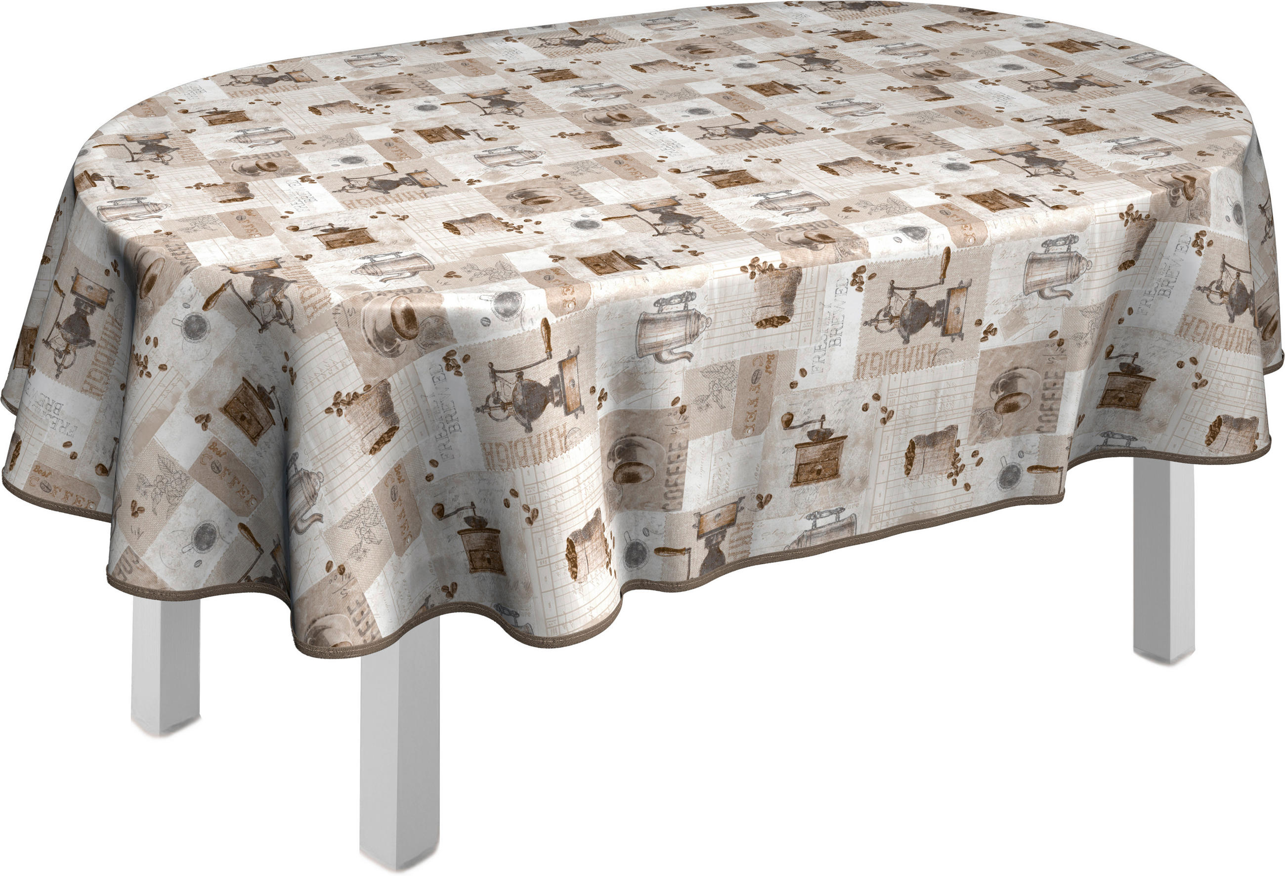 TISCHDECKE MILANO 140/190 cm  - Beige, LIFESTYLE, Textil (140/190cm) - Peyer Syntex