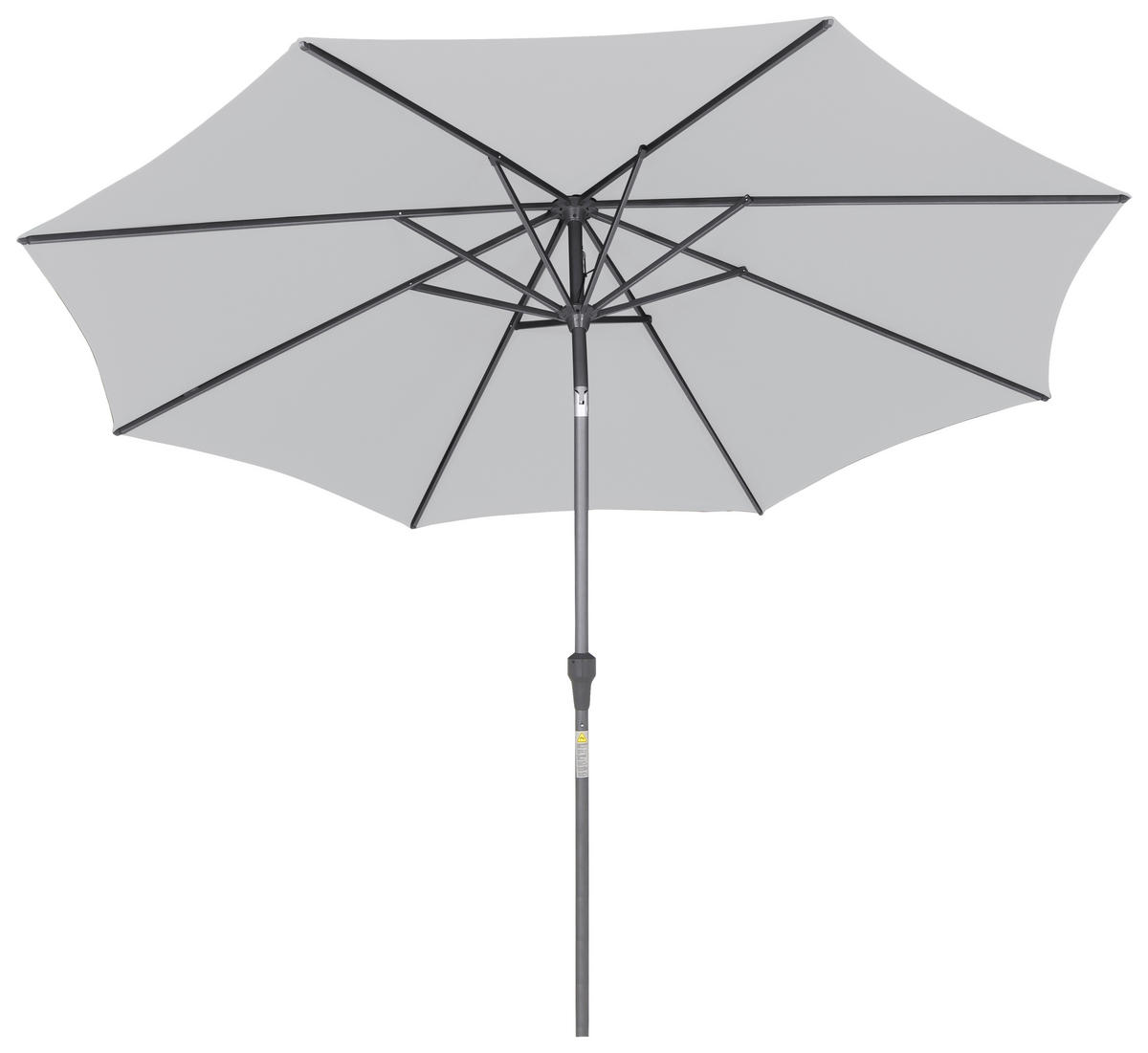 SONNENSCHIRM  300/300 cm  - Anthrazit/Grau, KONVENTIONELL, Textil/Metall (300/300cm) - Siena Garden