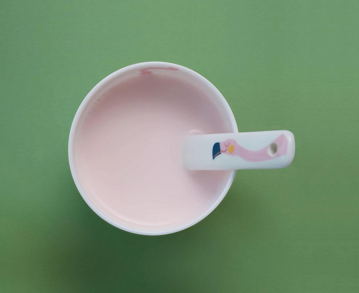 KINDERGESCHIRRSET KIDS, FIONA FLAMINGO Fine Bone China 4-teilig  - Rosa/Weiß, Basics, Keramik - ASA