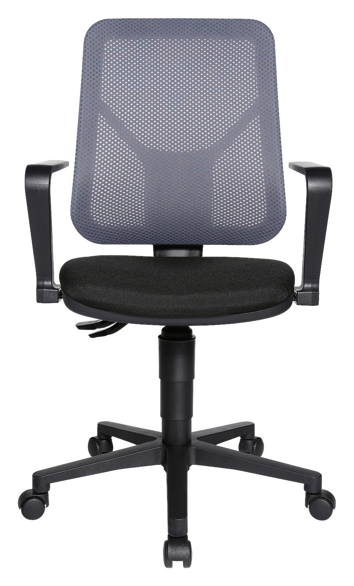 DREHSTUHL  in Flachgewebe, Netz Grau, Schwarz  - Schwarz/Grau, Modern, Kunststoff/Textil (46/97-109/46cm) - Topstar