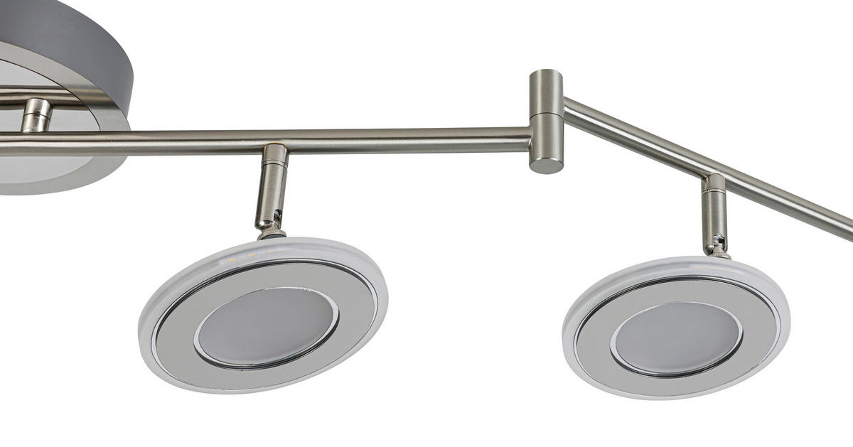 LED-STRAHLER 150/21/13 cm  - Chromfarben/Nickelfarben, Design, Kunststoff/Metall (150/21/13cm) - Novel