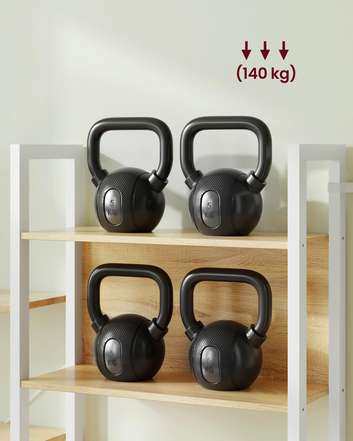 BÜCHERWAND Weiß, Eichefarben  - Eichefarben/Weiß, Trend, Holzwerkstoff/Metall (158/166/24cm) - Boxxx