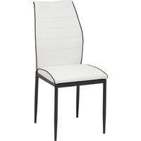 STOLIČKA, 43,5/96/58 cm - čierna/biela, Design, kov/textil (43,5/96/58cm) - Carryhome