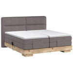 BOXSPRINGBETT 160/200 cm  in Eichefarben, Graubraun  - Eichefarben/Graubraun, Natur, Holz/Textil (160/200cm) - Valnatura