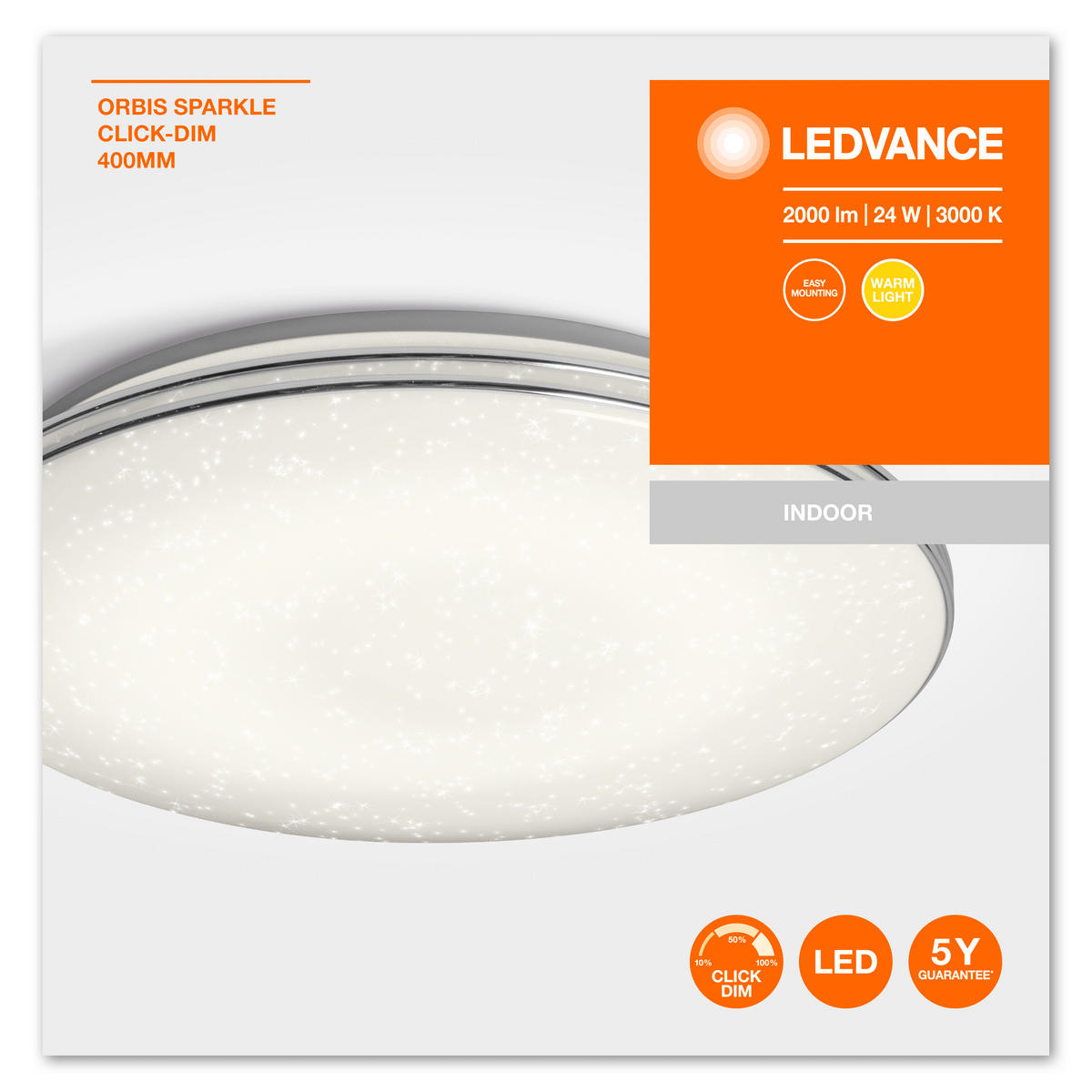 LED-DECKENLEUCHTE 52,6/45,1/46,9 cm   - Basics (52,6/45,1/46,9cm) - Ledvance