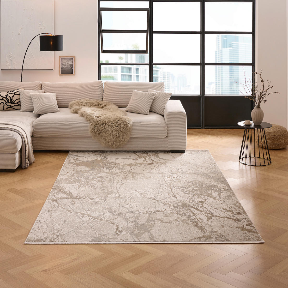 VINTAGE-TEPPICH 133/190 cm AMANDA PLUS FABIA Beige  - Beige, Design, Textil (133/190cm) - Dieter Knoll