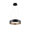 LED-HÄNGELEUCHTE Musterring 50/150 cm   - Goldfarben/Schwarz, Design, Metall (50/150cm) - Musterring