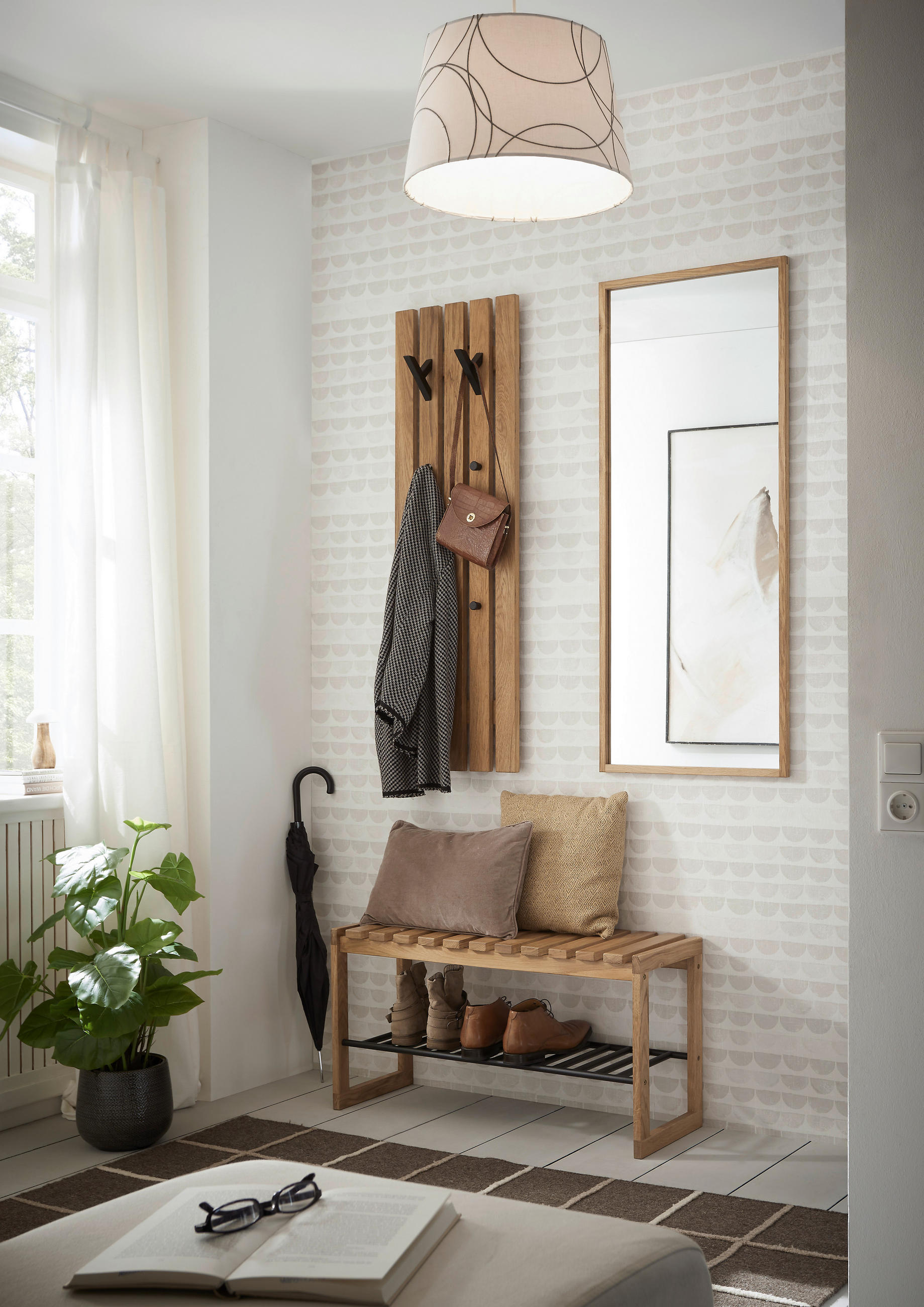 GARDEROBENPANEEL  in 38/120/14 cm  - Naturfarben, Design, Holz (38/120/14cm) - MID.YOU